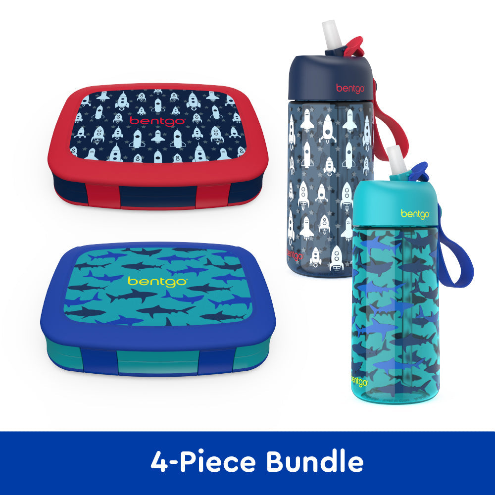 bentgo-kids-prints-lunch-boxes-and-water-bottles-a1 bentgo-lunch-box-bottle-bundle-rocket-shark-1.jpg